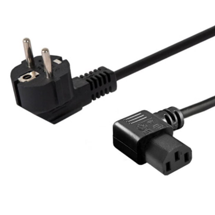 Kabel za napajanje Schuko (M) kotni - IEC C13, 1.8m