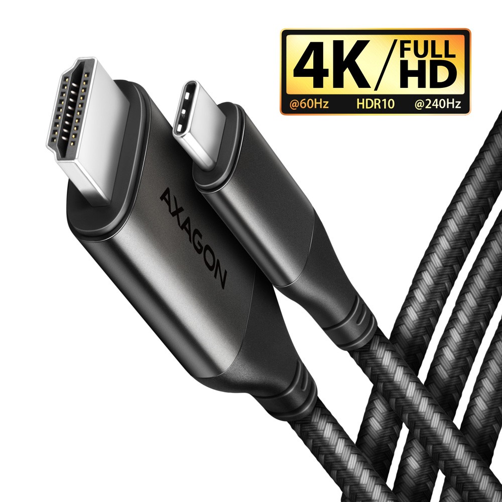 AXAGON RVC-HI2MC USB-C v HDMI 2.0 adapter, 4K/60Hz, 1.8m kabel