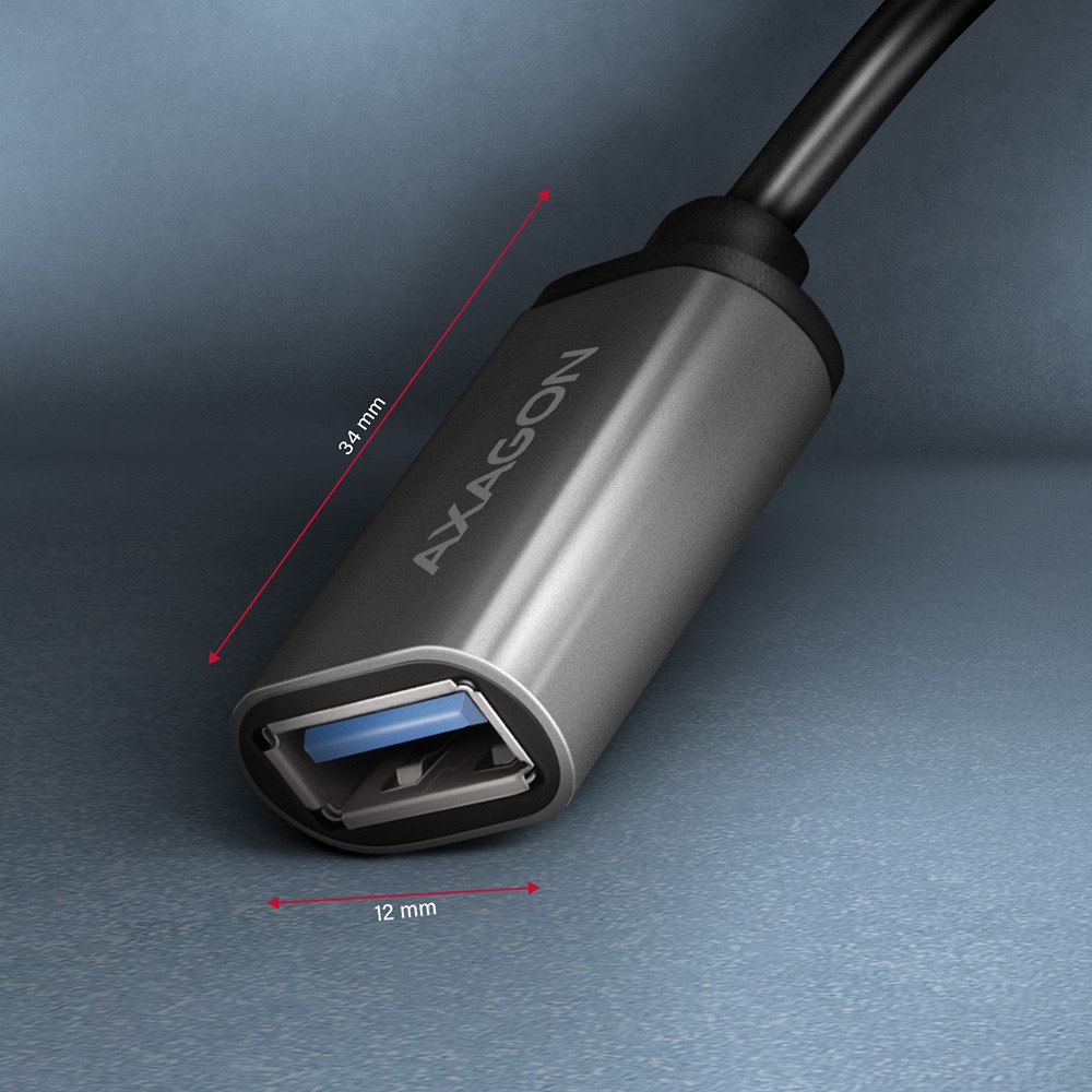 Adapter kabel USB 3.2 Gen 1 Type-C (moški) > Type-A (ženski), 0.2m, 3A 6