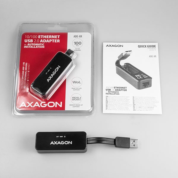 Mrežna kartica ADE-XR Fast Ethernet, USB 2.0, samodejna namestitev 7