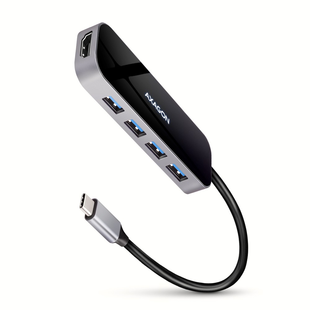 AXAGON HMC-6H4A USB-C Hub: 4x USB-A, HDMI, USB-C PD 100W