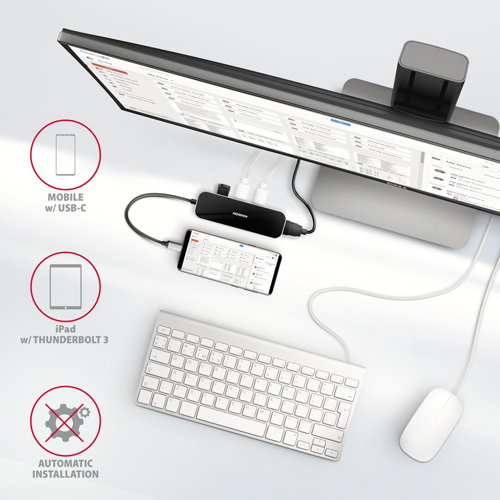 AXAGON HMC-6H4A USB-C Hub: 4x USB-A, HDMI, USB-C PD 100W 5