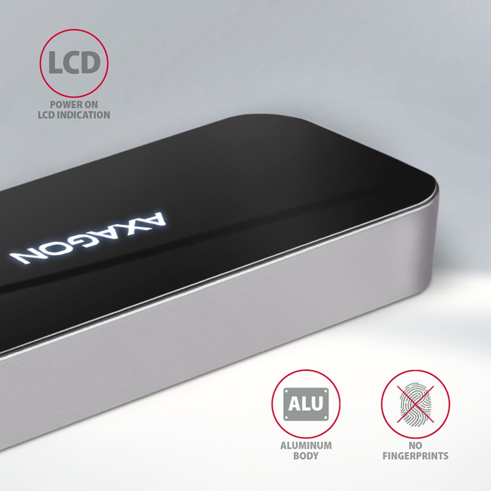 AXAGON HMC-6H4A USB-C Hub: 4x USB-A, HDMI, USB-C PD 100W 7