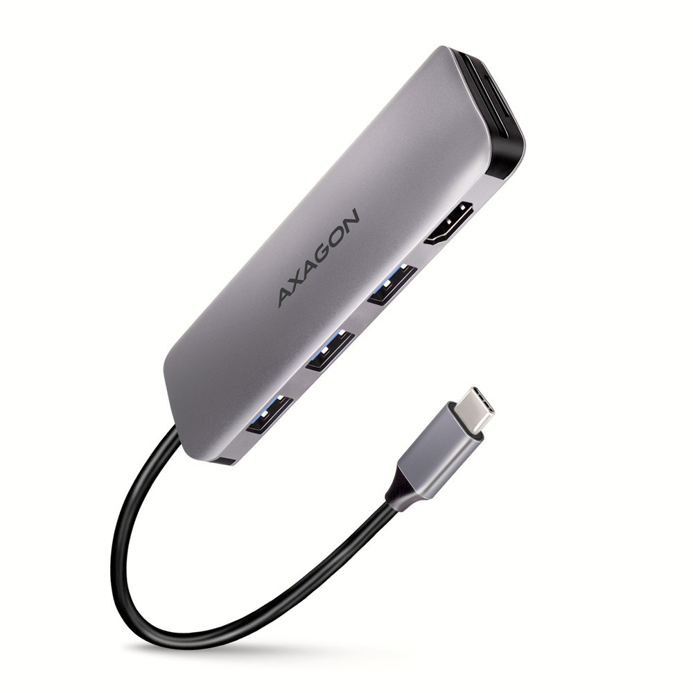 Večvratni USB hub (3x USB-A) + HDMI + SD/microSD, USB-C 3.2 Gen1