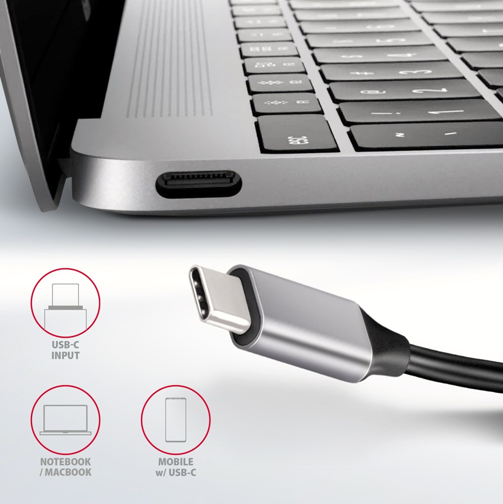 Večvratni USB hub (3x USB-A) + HDMI + SD/microSD, USB-C 3.2 Gen1 6