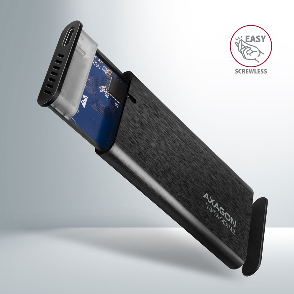 Aluminijasto ohišje za M.2 NVMe/SATA SSD (30-80mm), USB-C 3.2 Gen 2 3
