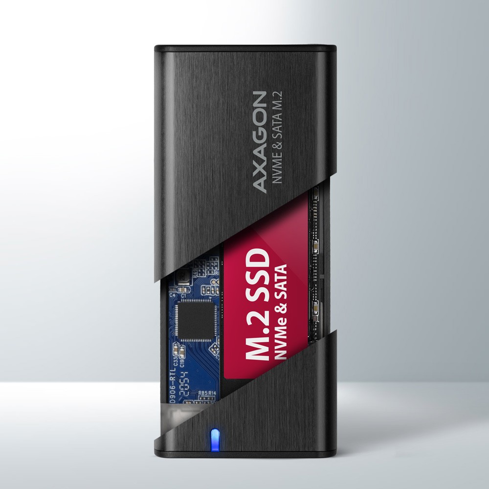 Aluminijasto ohišje za M.2 NVMe/SATA SSD (30-80mm), USB-C 3.2 Gen 2 4