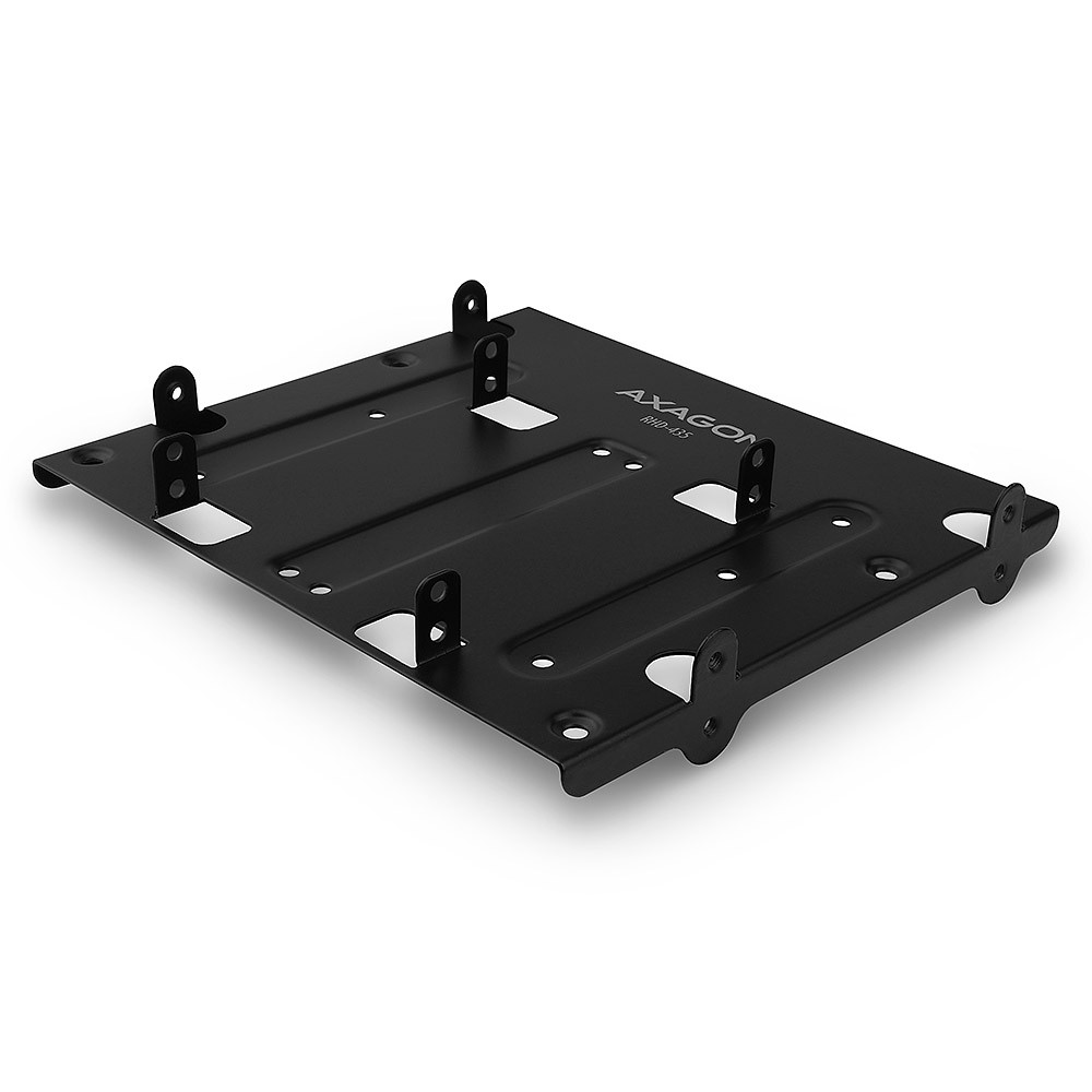 Kovinski nosilec za 4x 2.5" HDD/SSD v 5.25" režo, črn