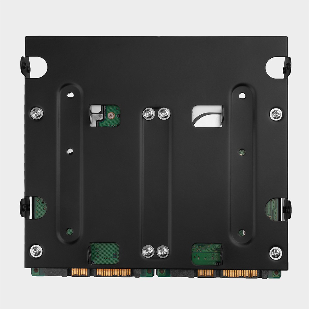 Kovinski nosilec za 4x 2.5" HDD/SSD v 5.25" režo, črn 6