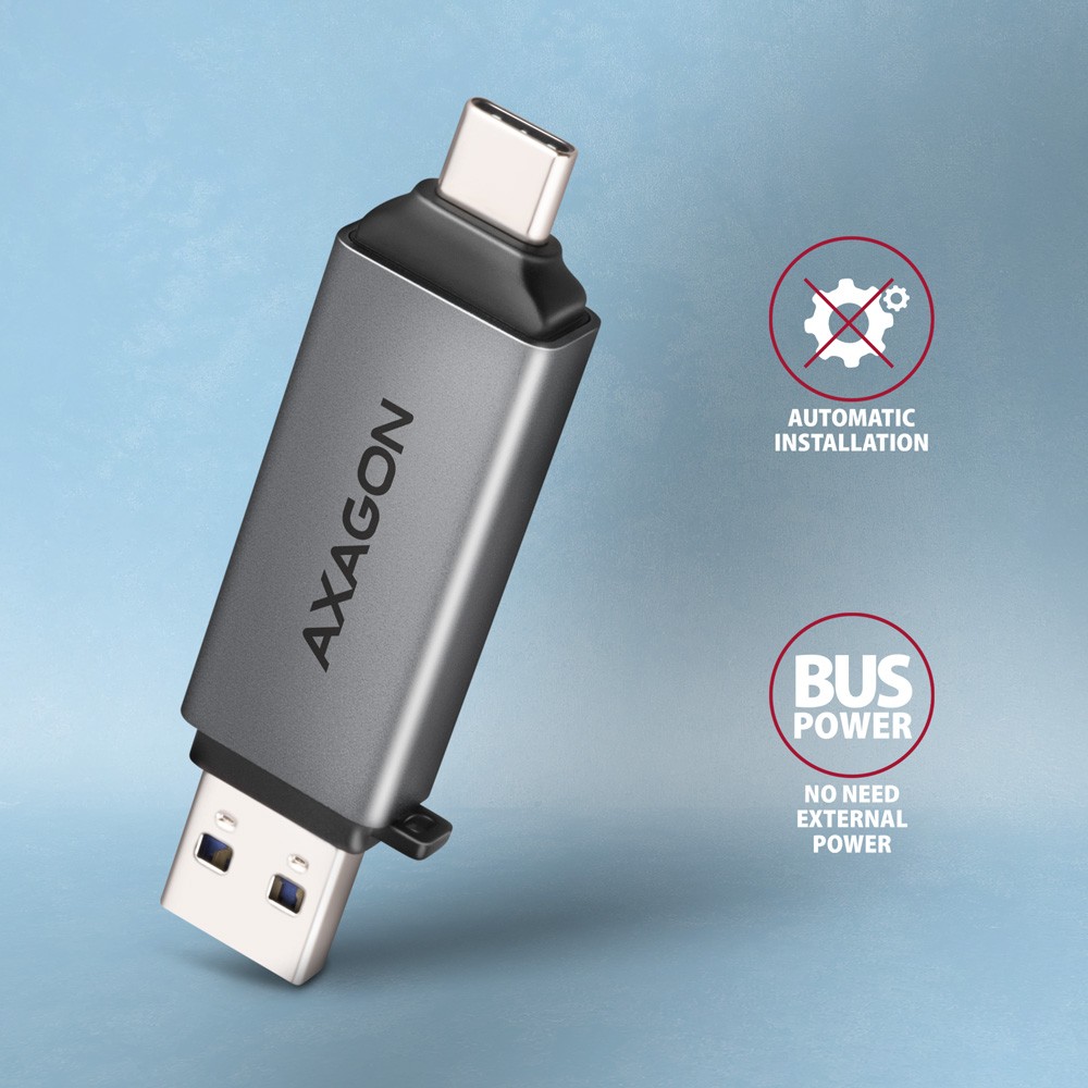 Zunanji čitalnik kartic USB 3.2 Gen 1 Type-C + Type-A, SD/microSD 5