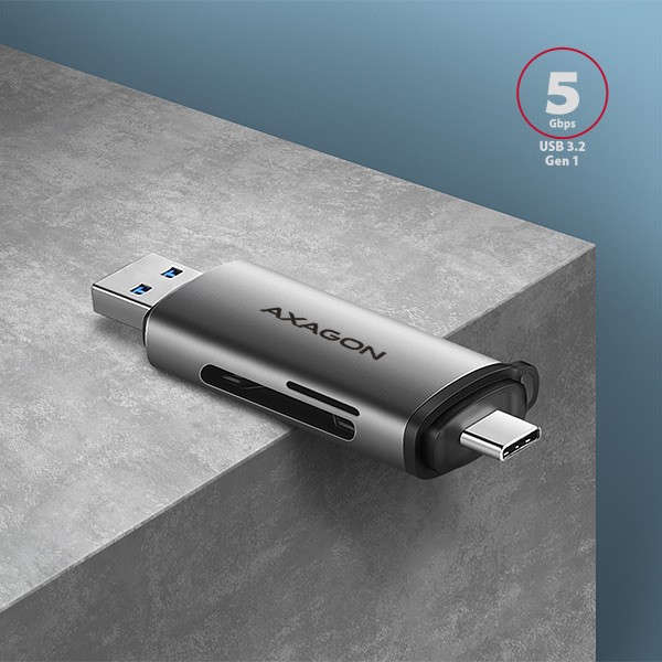 Zunanji čitalnik kartic USB 3.2 Gen 1 Type-C + Type-A, SD/microSD 3