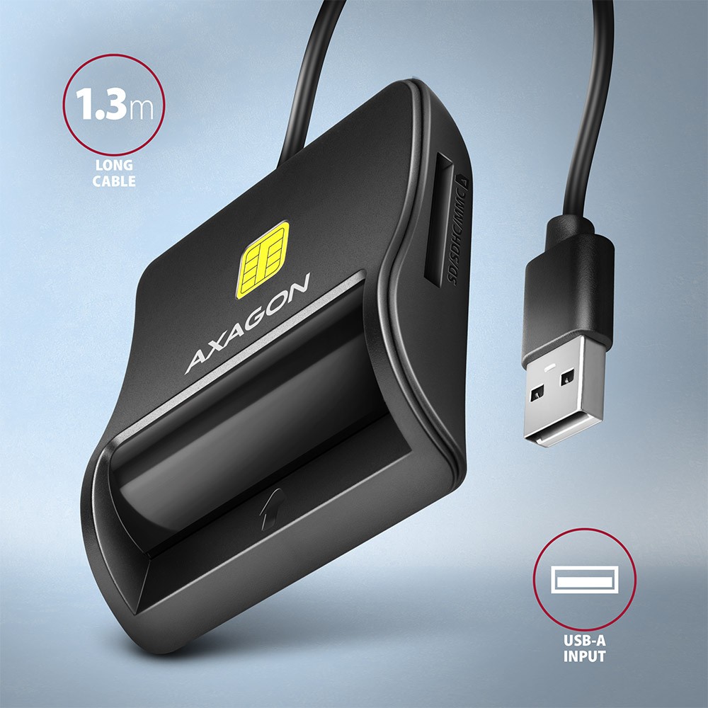 Čitalnik kartic CRE-SM3SD: ID, SD/microSD, SIM, USB 5