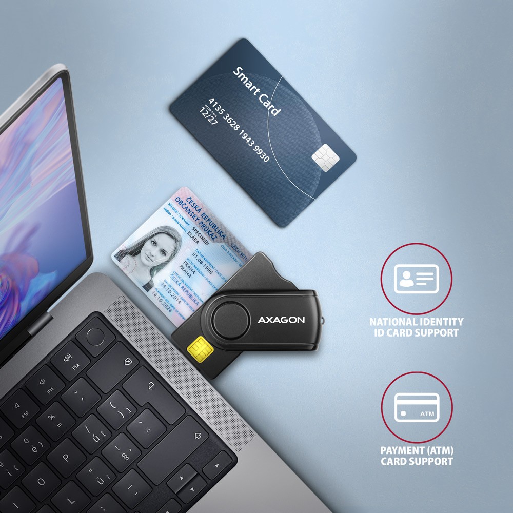 PocketReader čitalnik kartic: ID, SD/microSD, SIM, USB 4
