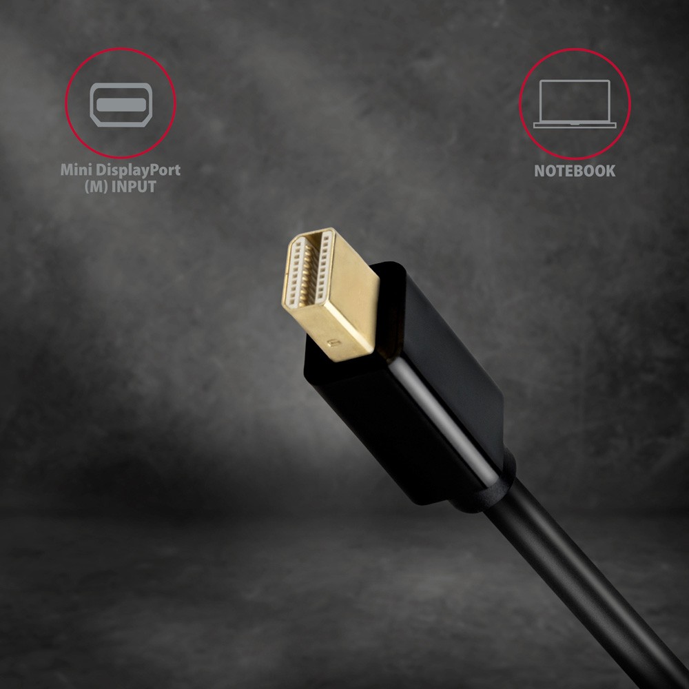 AXAGON RVDM-HI14N Aktivni pretvornik Mini DisplayPort v HDMI 1.4 4