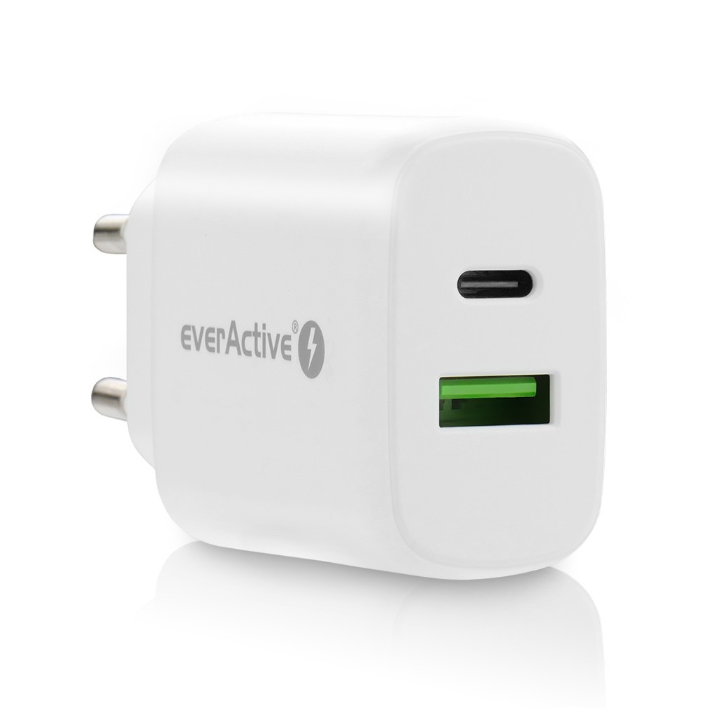 USB/USB-C polnilnik QC3.0, 25W, bela 3