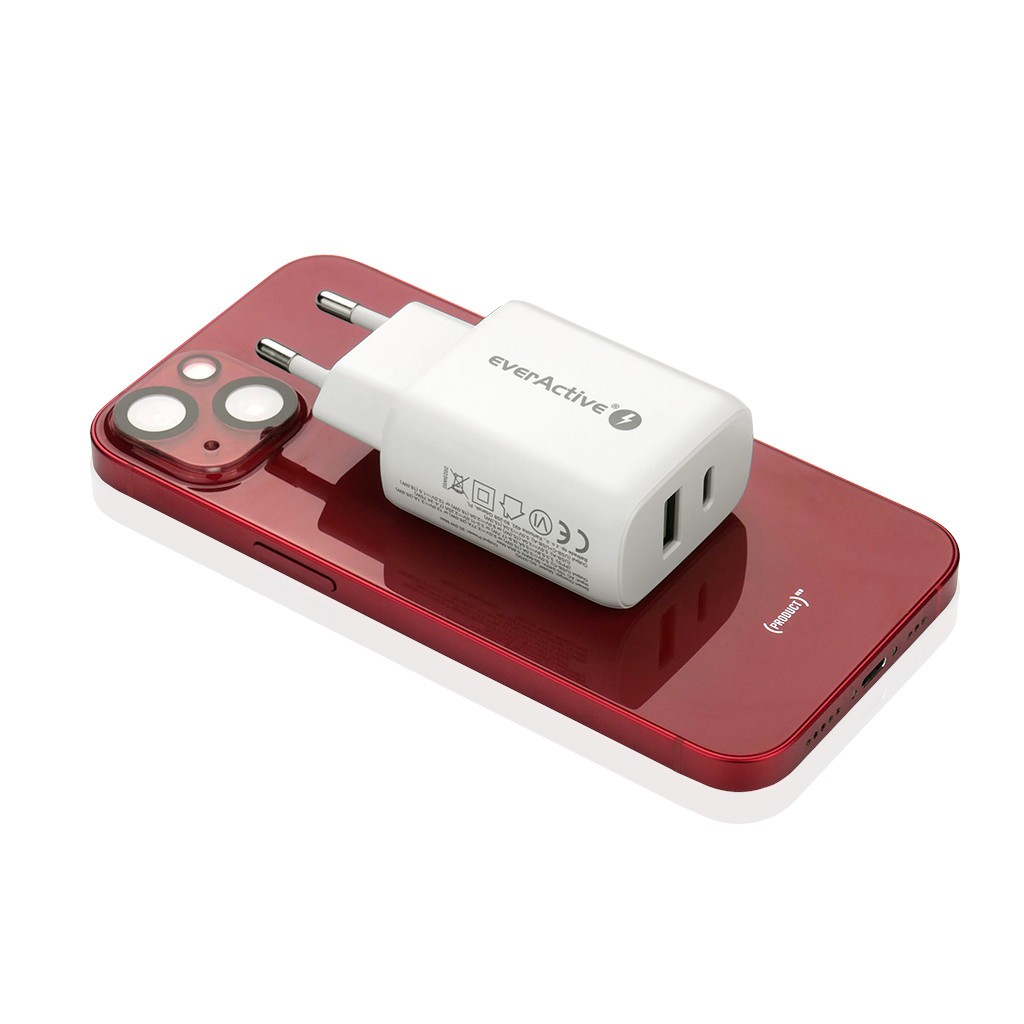 USB/USB-C polnilnik QC3.0, 25W, bela 6