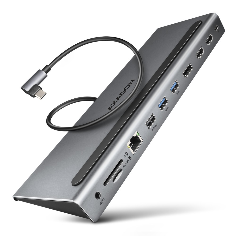 Večportni USB-C hub 11v1, HDMI 4K, PD 100W, GLAN