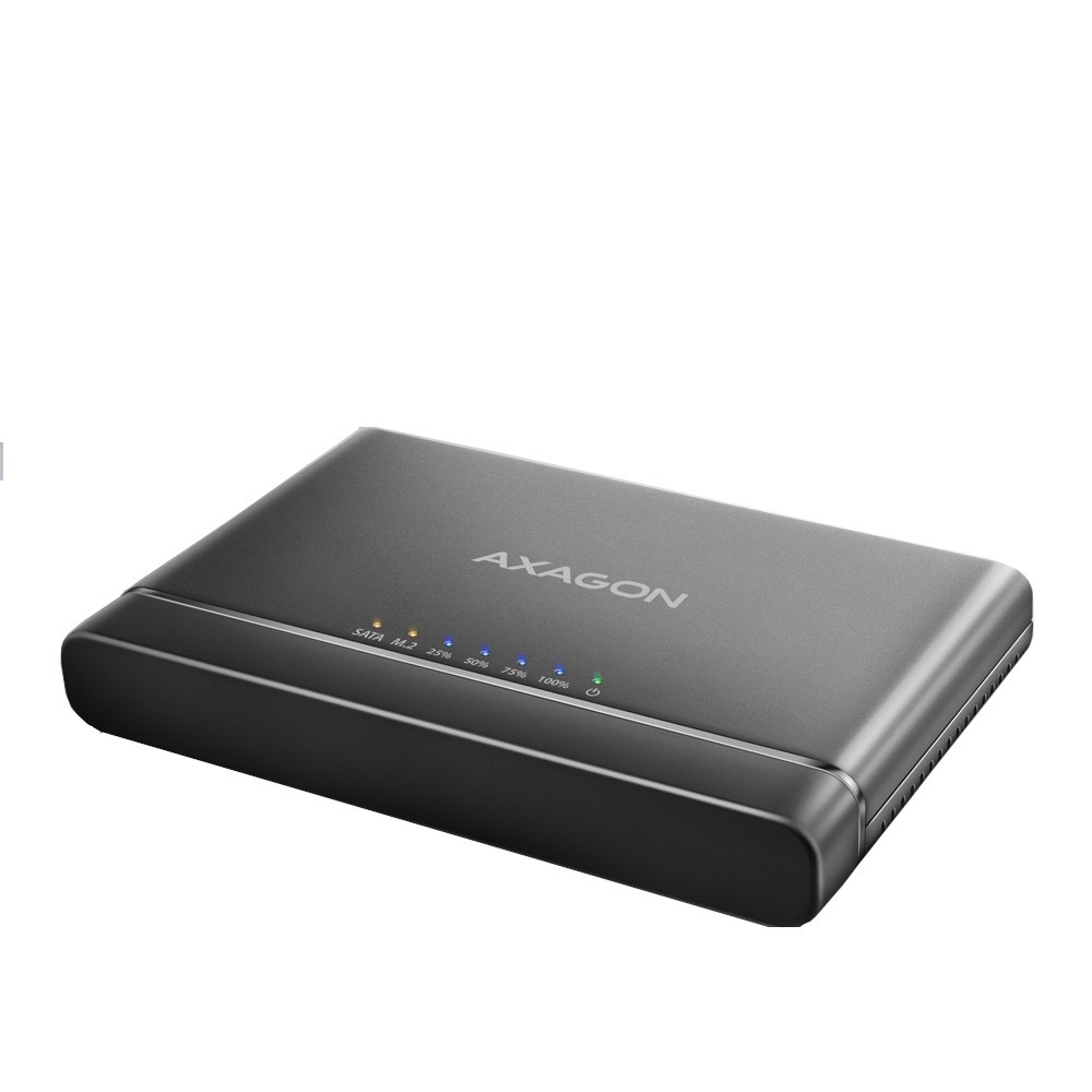 Axagon ADSA-CC klonirni master za SSD/HDD, USB-C 10Gbps, črn