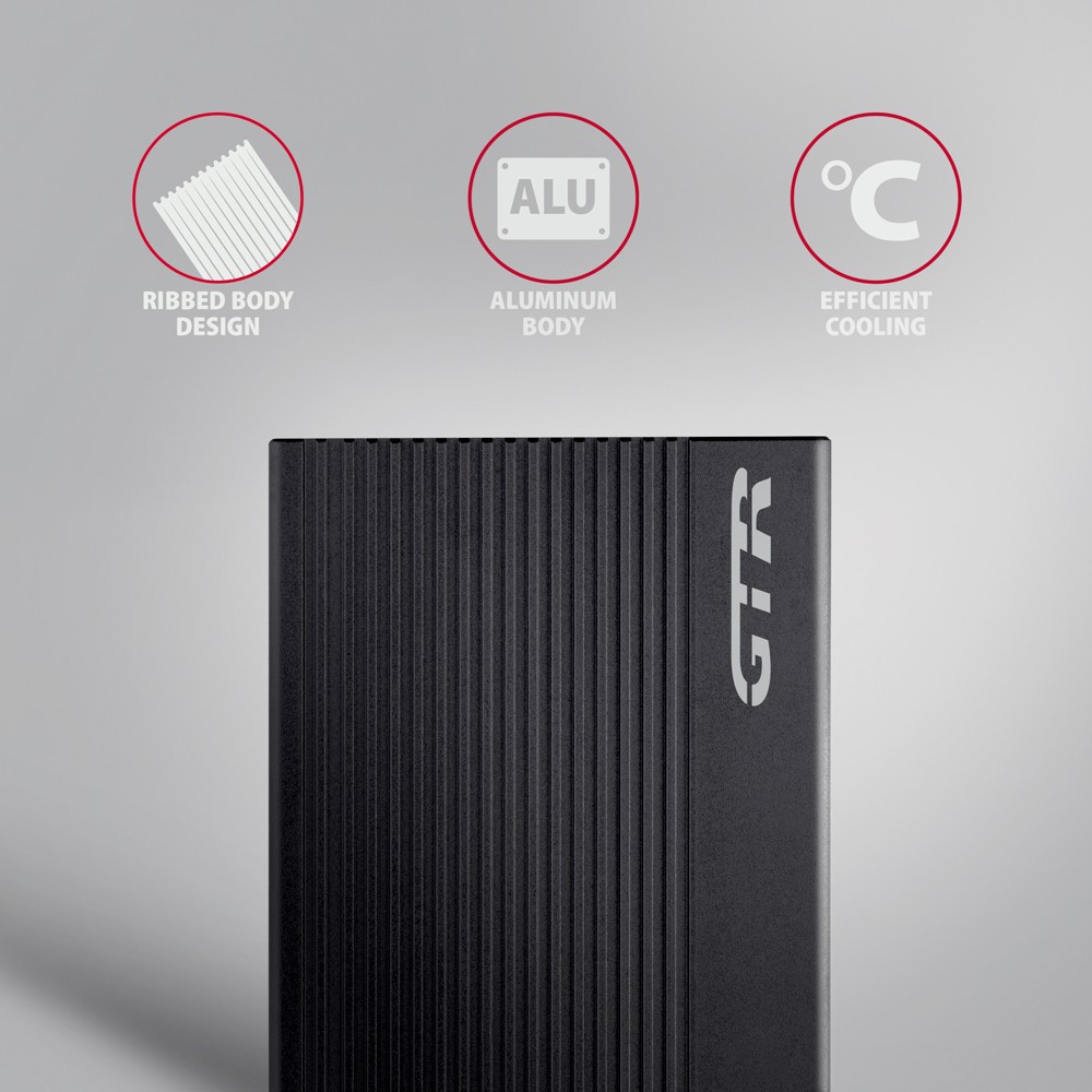 Zunanja aluminijasta ohišje za 2,5" SSD/HDD USB 3.2 Gen 2 - SATA 6G 3