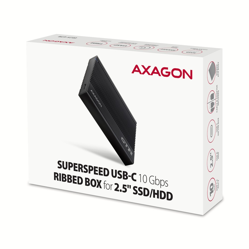 Zunanja aluminijasta ohišje za 2,5" SSD/HDD USB 3.2 Gen 2 - SATA 6G 8
