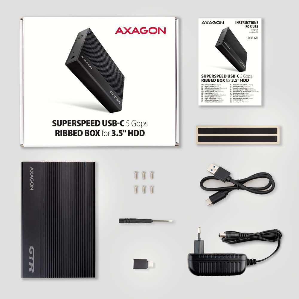 AXAGON EE35-GTR Zunanja E-SATA/USB 3.2 Gen1 3.5" ohišje 7