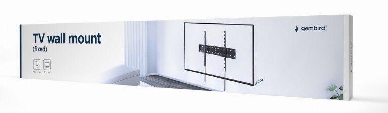 Stenski nosilec za TV, fiksni, 37-70 palcev, nosilnost 40 kg 2