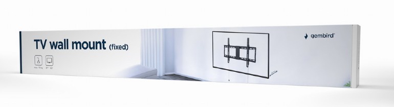 Stenski nosilec za TV, fiksni, 37-80 palcev, nosilnost 70 kg 2
