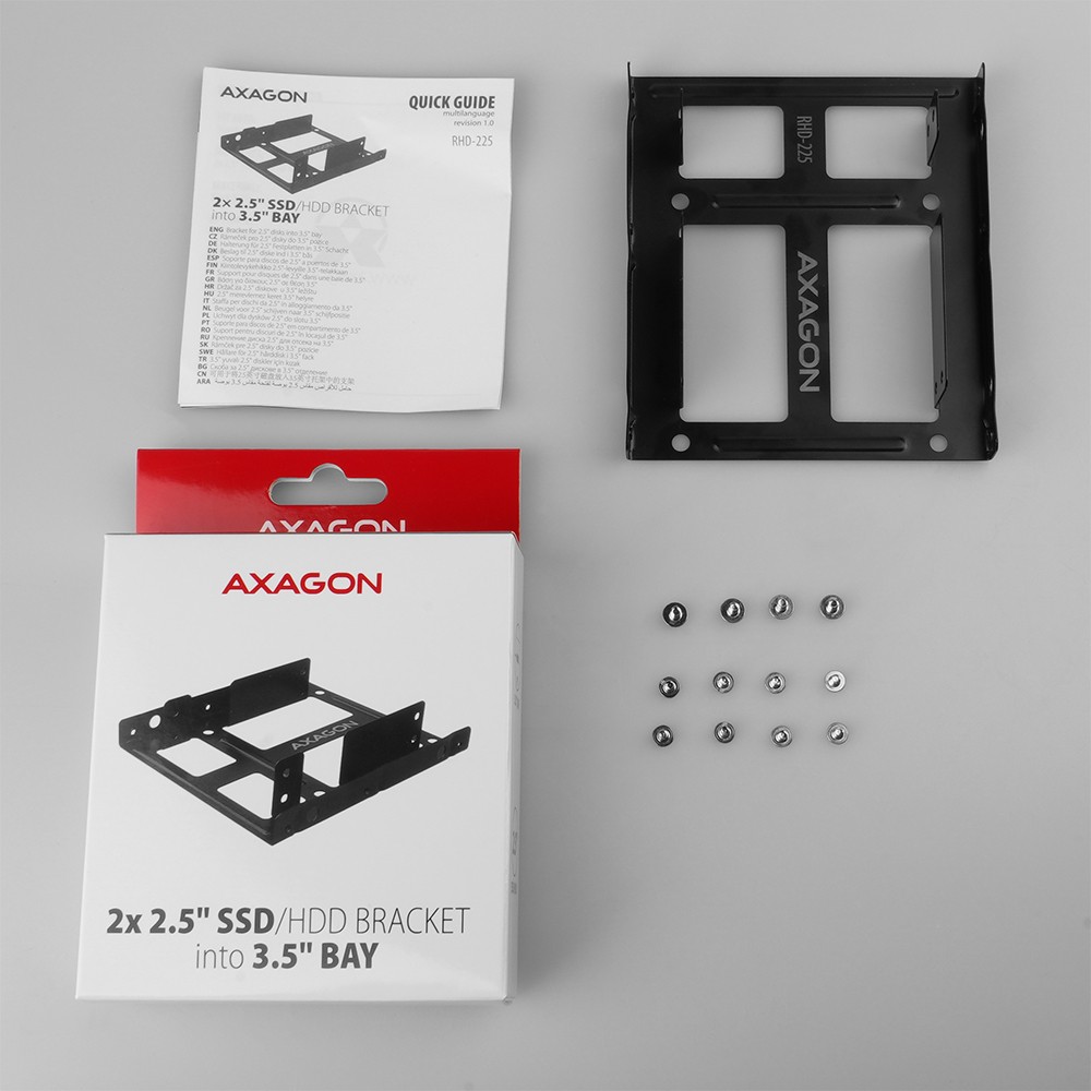 AXAGON RHD-225 Metalni nosač za 2x 2.5" HDD/SSD u 3.5" utor 8