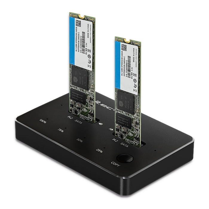 Dvojna M.2 SATA SSD priklopna postaja, USB-C