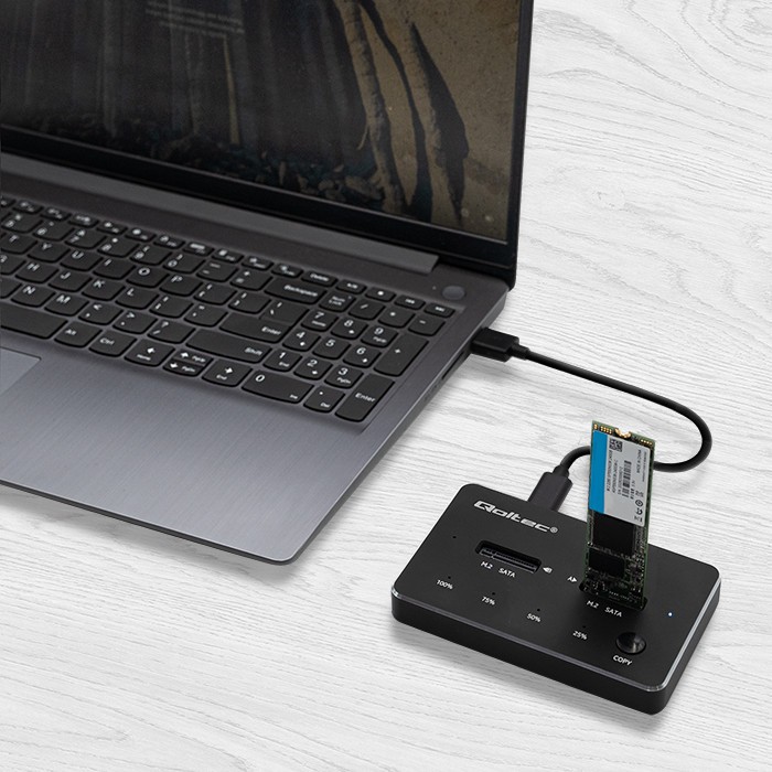 Dvojna M.2 SATA SSD priklopna postaja, USB-C 4