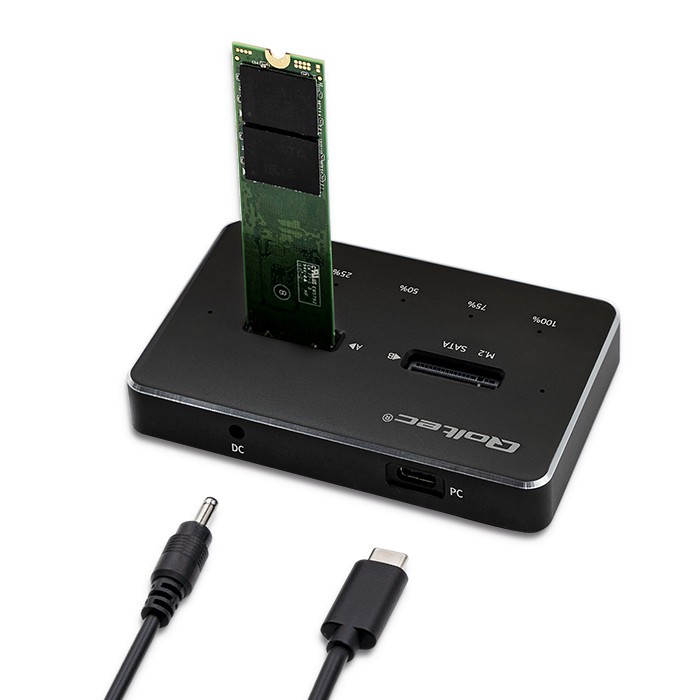 Dvojna M.2 SATA SSD priklopna postaja, USB-C 6