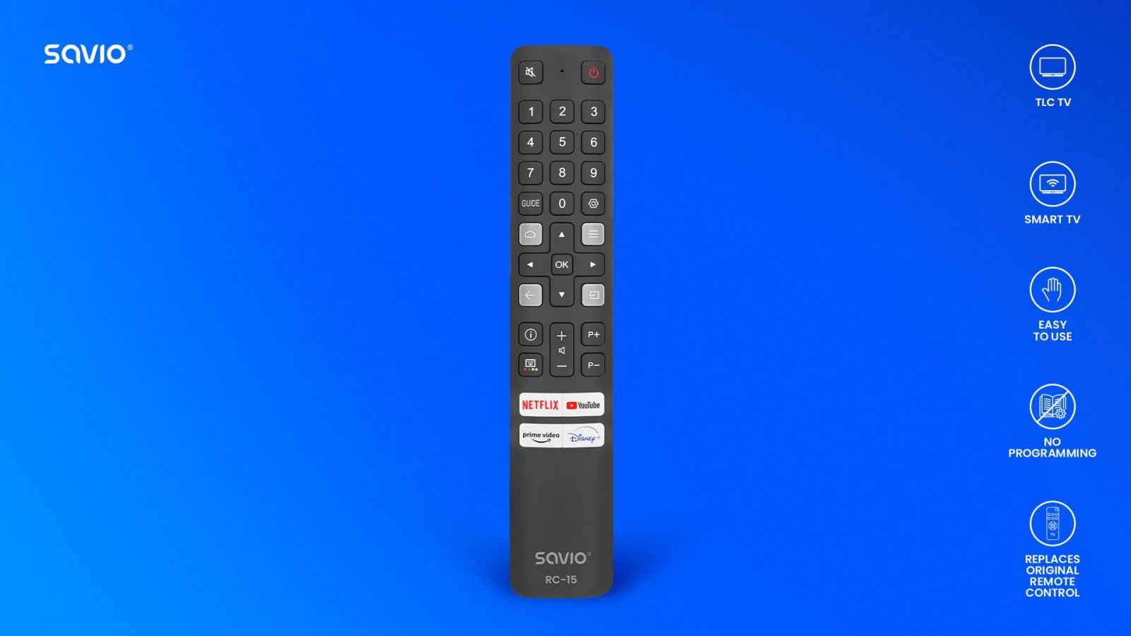 Univerzalni daljinski upravljalnik 'Pilot RC-15' za TV TCL Smart TV 8