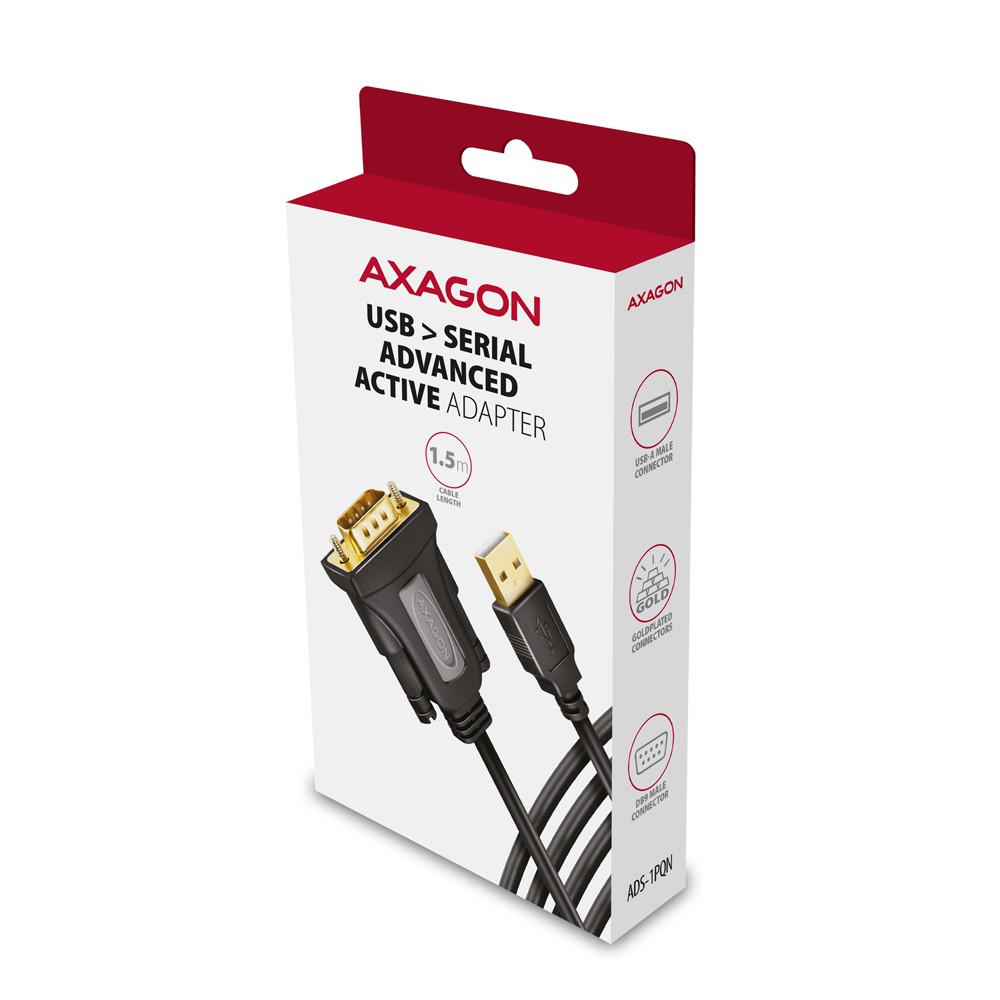 Adapter USB 2.0 na RS-232 (serijski port), 1.5m kabel, čip FTDI 7