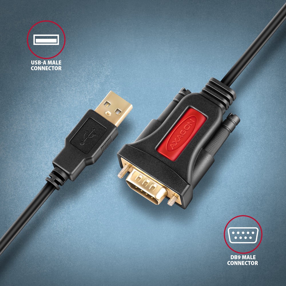 Adapter USB 2.0 na RS-232 (serijski port), 1.5m kabel, čip Prolific 2