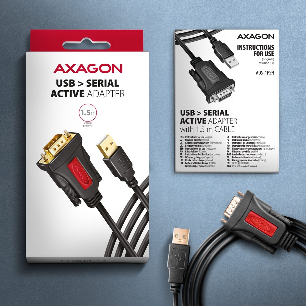 Adapter USB 2.0 na RS-232 (serijski port), 1.5m kabel, čip Prolific 6