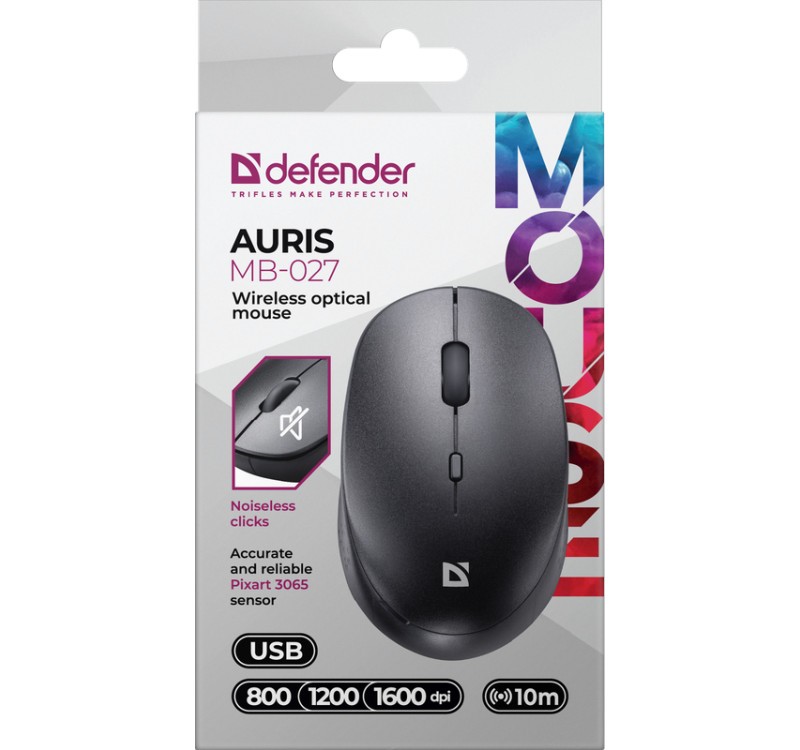 Brezžična miška AURIS MB-027 silent, črna 5