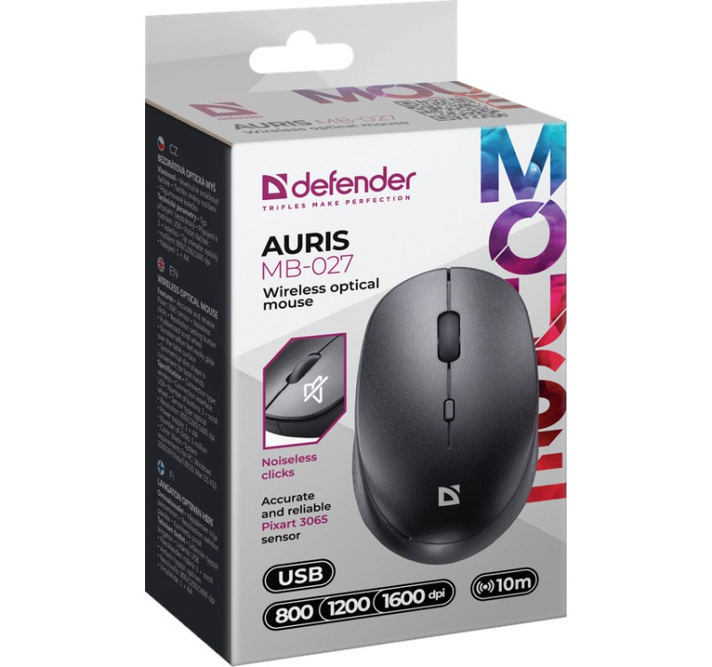 Brezžična miška AURIS MB-027 silent, črna 6
