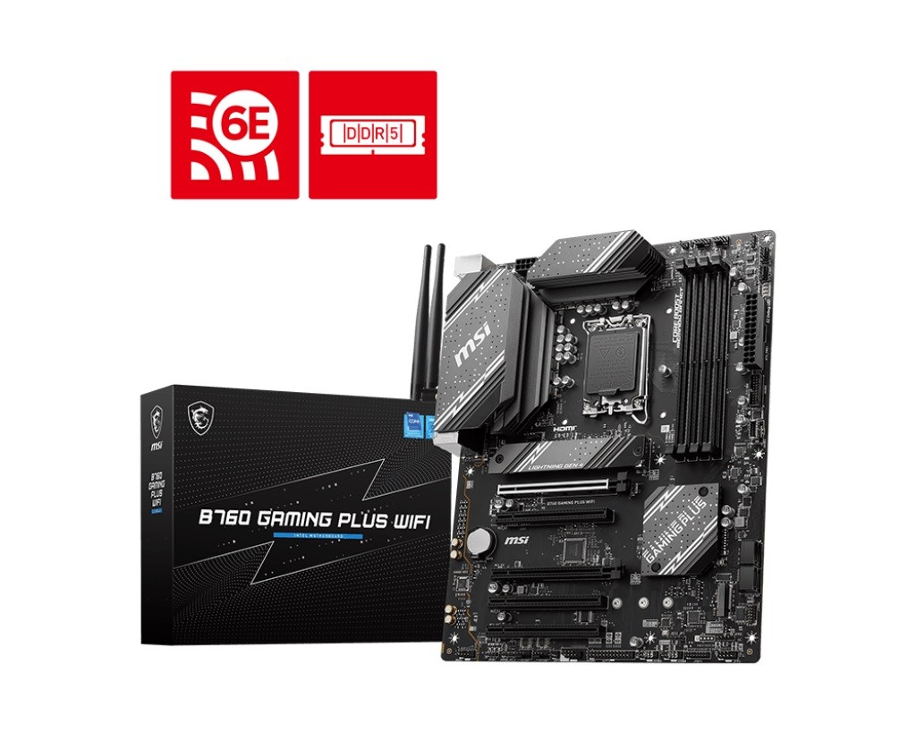 Matična plošča B760 GAMING PLUS WIFI, s1700, 4xDDR5, DP/HDMI