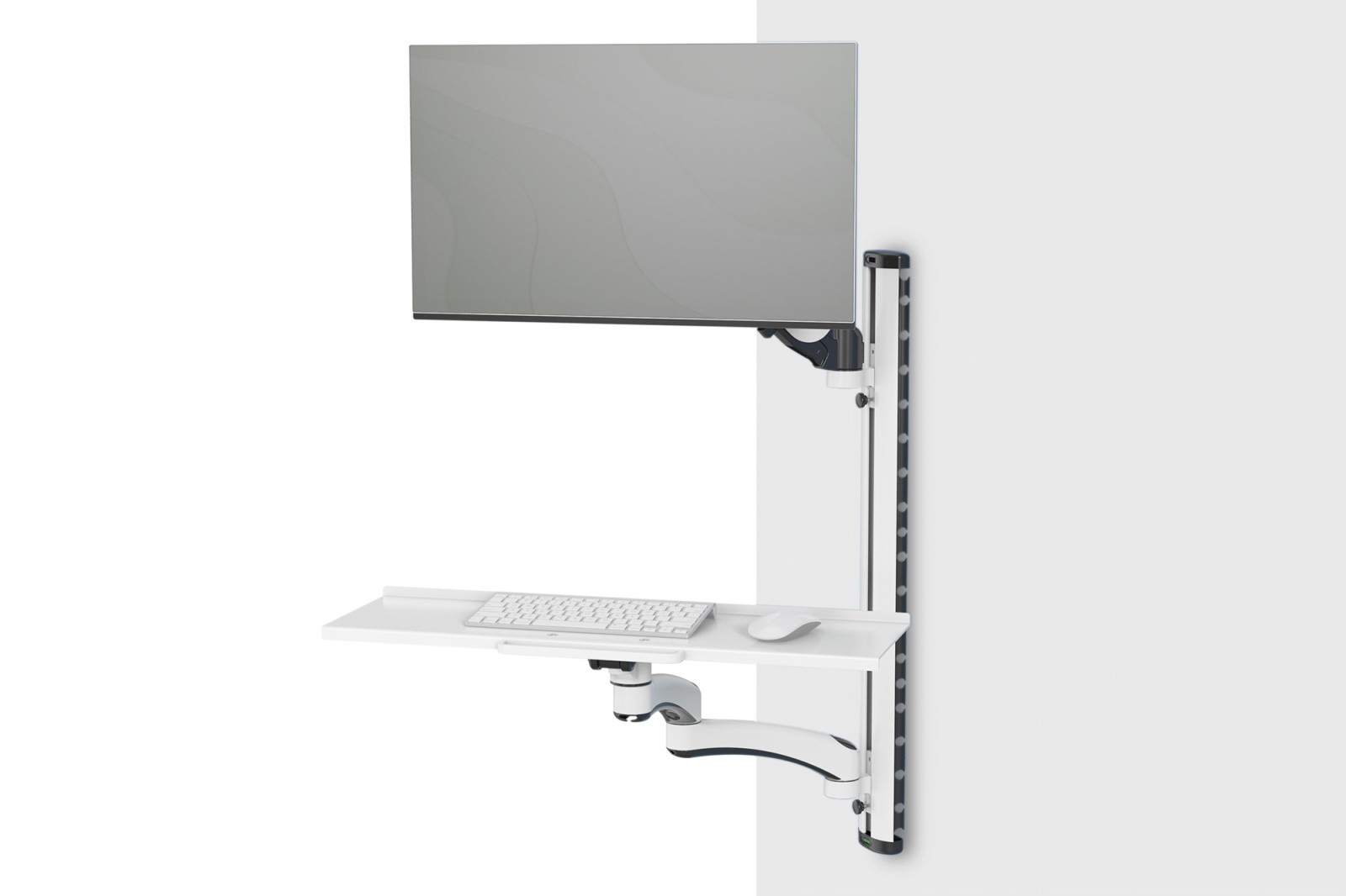 Stenski nosilec za LCD/tipkovnico, do 32", 8kg, vrtljiv/nagibni 2