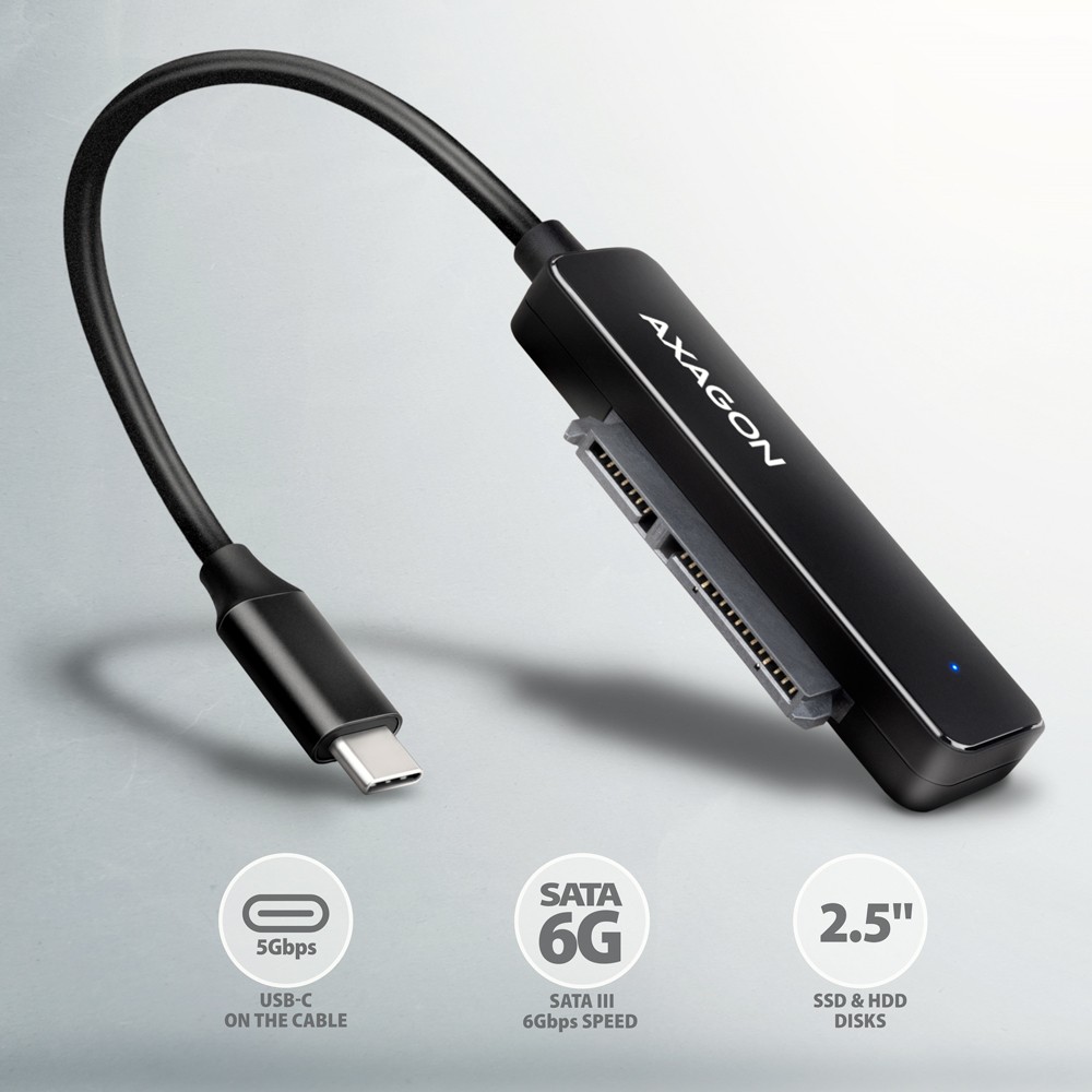 AXAGON ADSA-FP2C Adapter USB-C na SATA III 6Gbps za 2.5" HDD/SSD 2