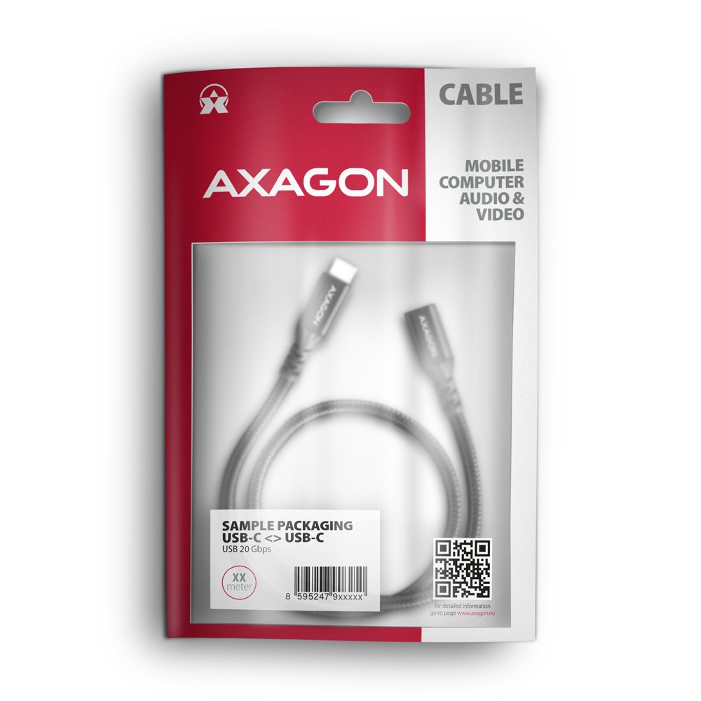 AXAGON BUCM32-CF05AB USB-C podaljšek 20Gbps, PD 240W, 0.5m 7