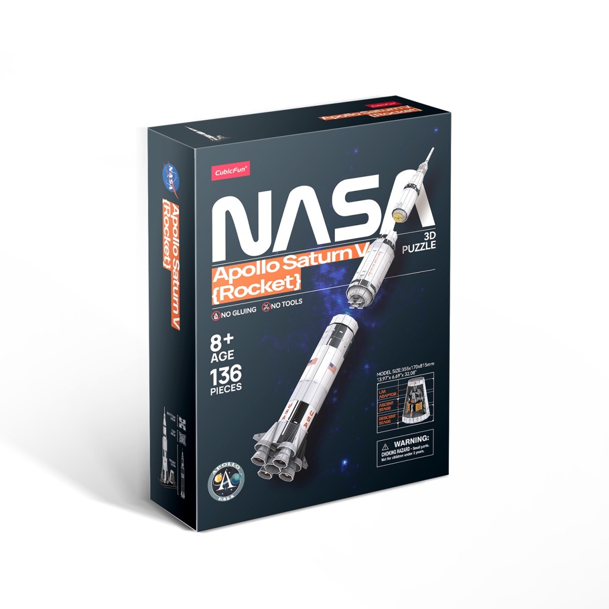 3D Puzzle - Raketa Apollo Saturn 2