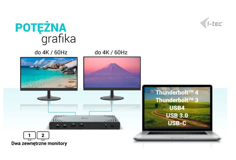 Postaja USB-C/Thunderbolt 3, Dual Display, 100W PD 4