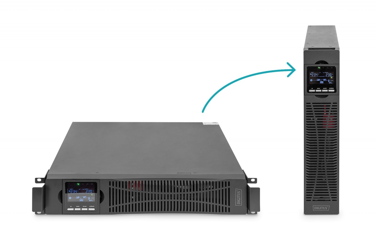 UPS napajalnik Online Rack 1000VA/1000W, 8x C13