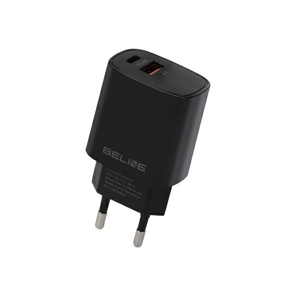 Polnilnik 20W USB-C + USB-A, črn 3