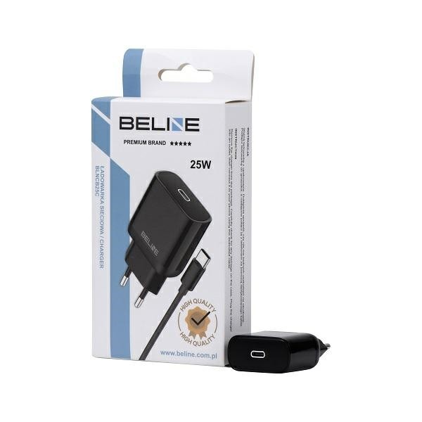 Črni polnilnik 25W GaN USB-C s USB-C kablom - Hitro polnjenje
