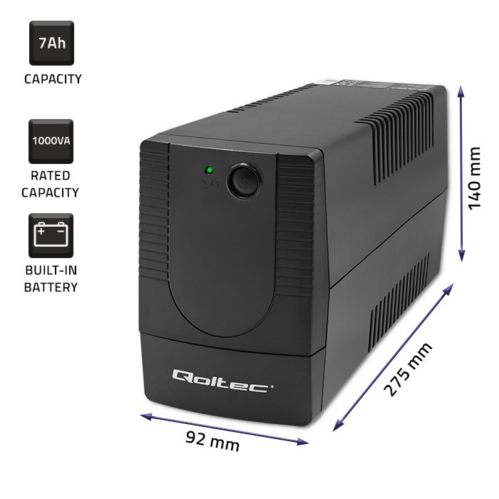 Qoltec Monolith UPS 1000VA/600W 2