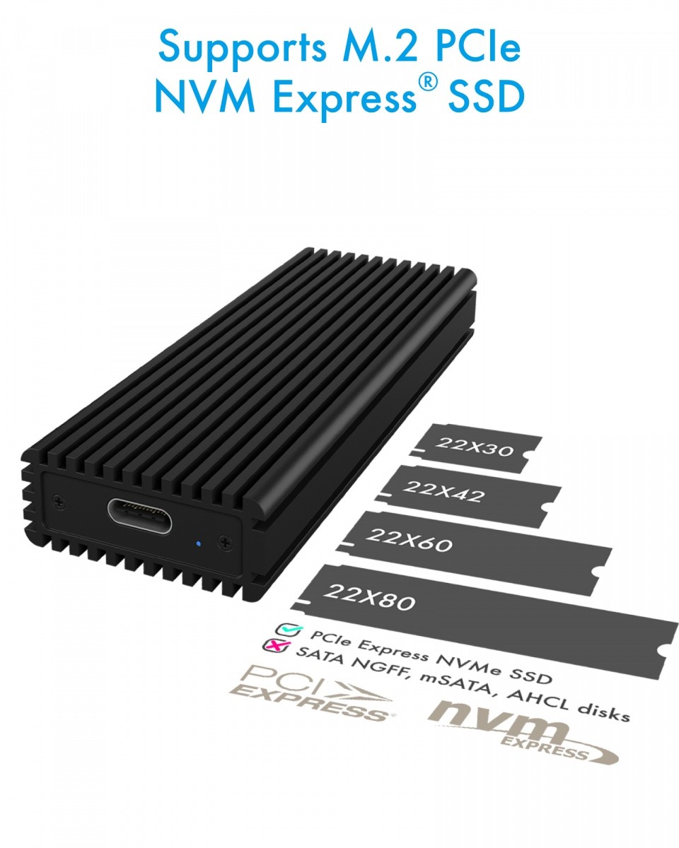 IcyBox IB-1816M-C31 NVMe M.2 SSD ohišje s USB-C 8