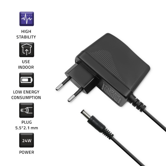 Stenski napajalnik 24W (12V, 2A, 5.5*2.1) 2