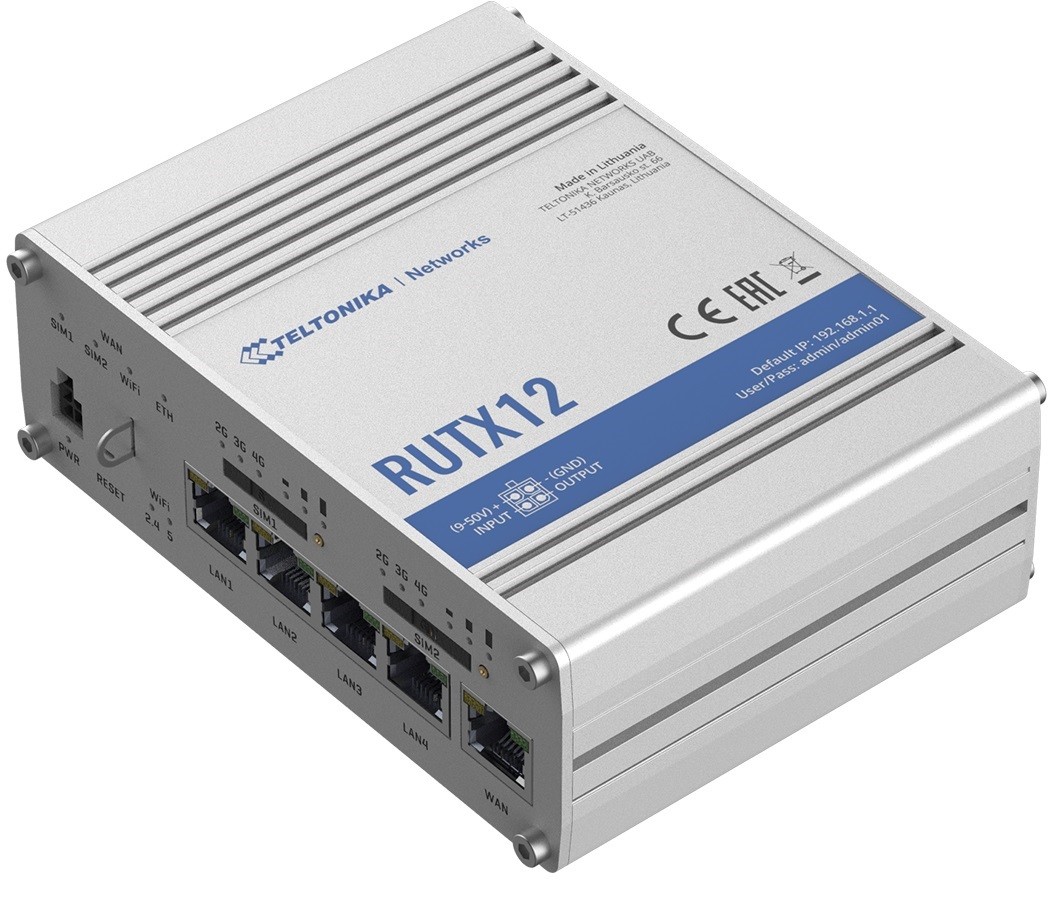 Zmogljiv LTE usmerjevalnik RUTX12 (Cat 6)